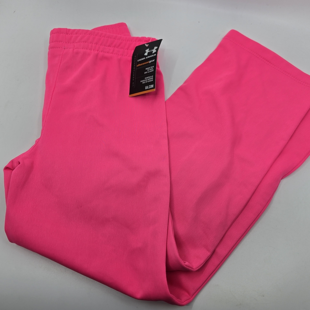 Under Armour Bright Hot Pink Joggers Pants Size 6 Girls New